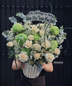 Prosperity Garden – Giỏ Hoa Chúc Mừng Khai Trương | Hoa Hoa Lá Lá