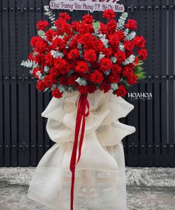 Red Majesty – Kệ Hoa Chúc Mừng Tone Đỏ Giao Nhanh | Hoa Hoa Lá Lá