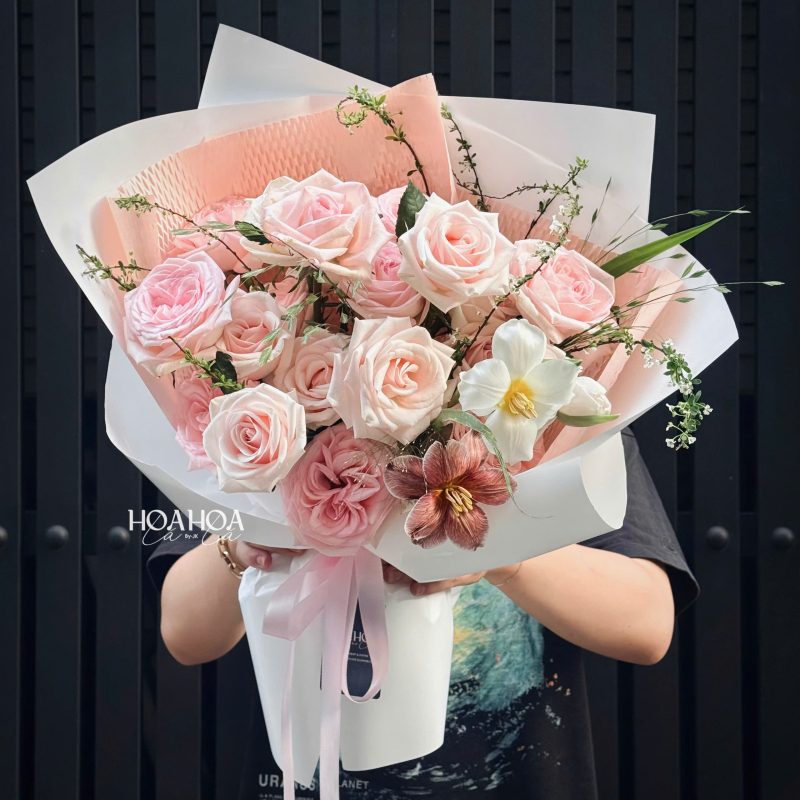 Sweet Bloom – Bó Hoa Hồng Ohara Mix Tulip | Hoa Hoa Lá Lá